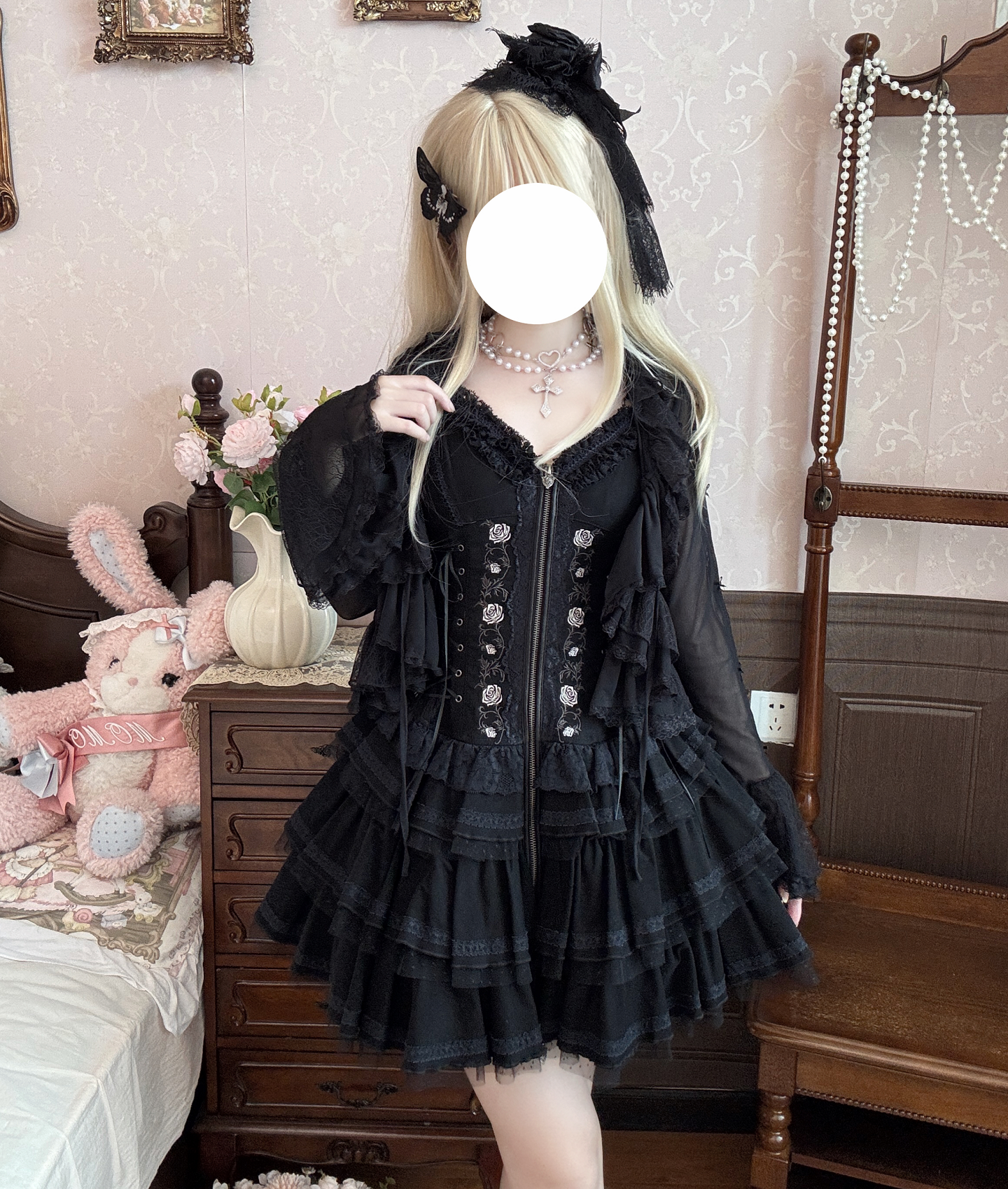 Mist Cardigan - Lightweight Sweet Lolita Bolero, Ruffle Details 44496:810959