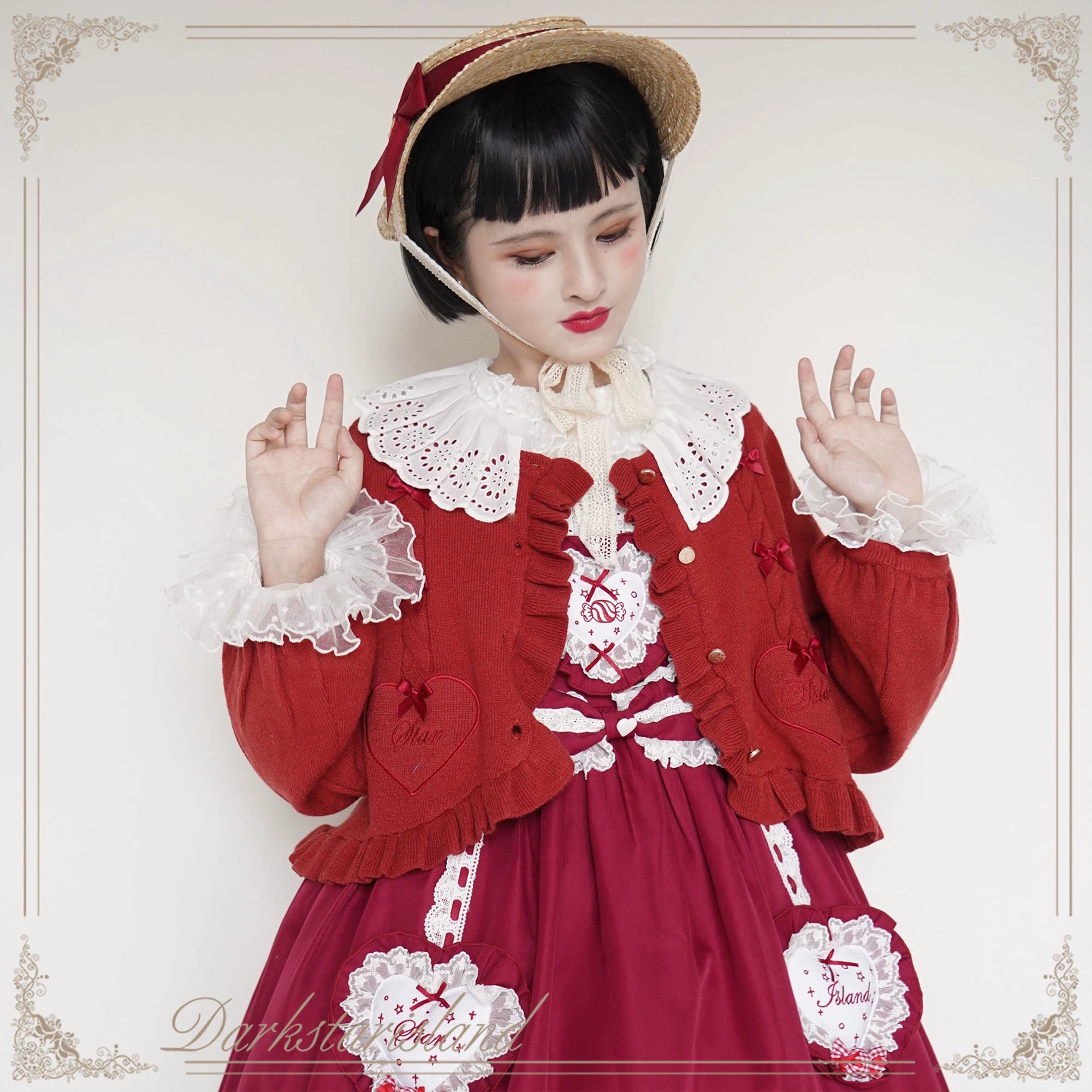 (BFM)Dark Star Island~Sugar Frost~Sweet Lolita Cardigan Knit Embroidered Sweater 34274:449352