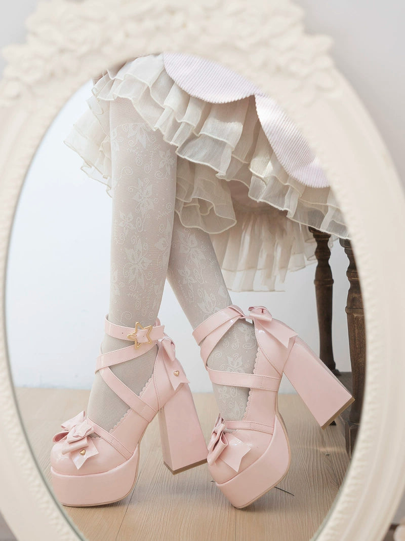 Beauty Bunny~Star Prayer~Kawaii Lolita Shoes Round Toe Summer Heels 32706:446692