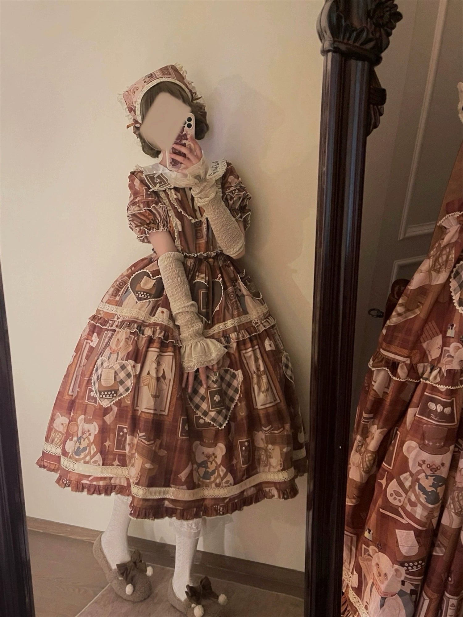 Babyblue~Gretel Bear~Vintage Lolita Dress Teddy Bear Prints Dress 33574:430584