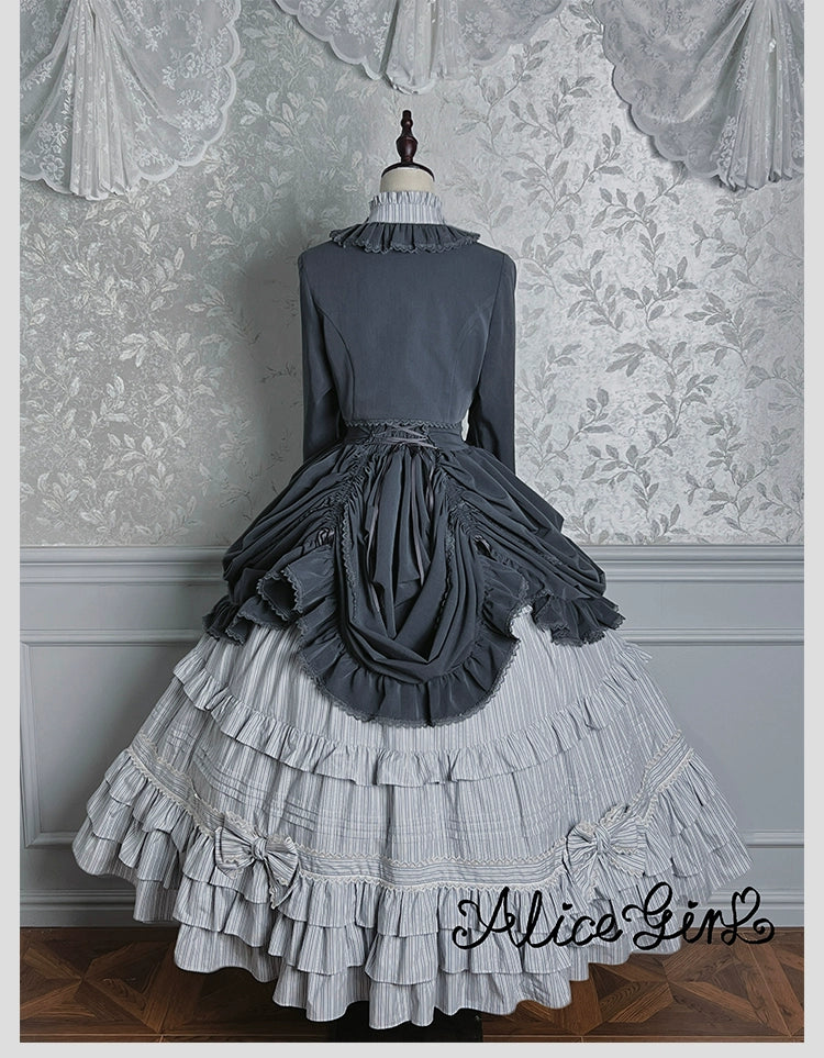 Alice Girl - Duke of Victoria - Classic Lolita SK & Overskirt Set 44092:794896