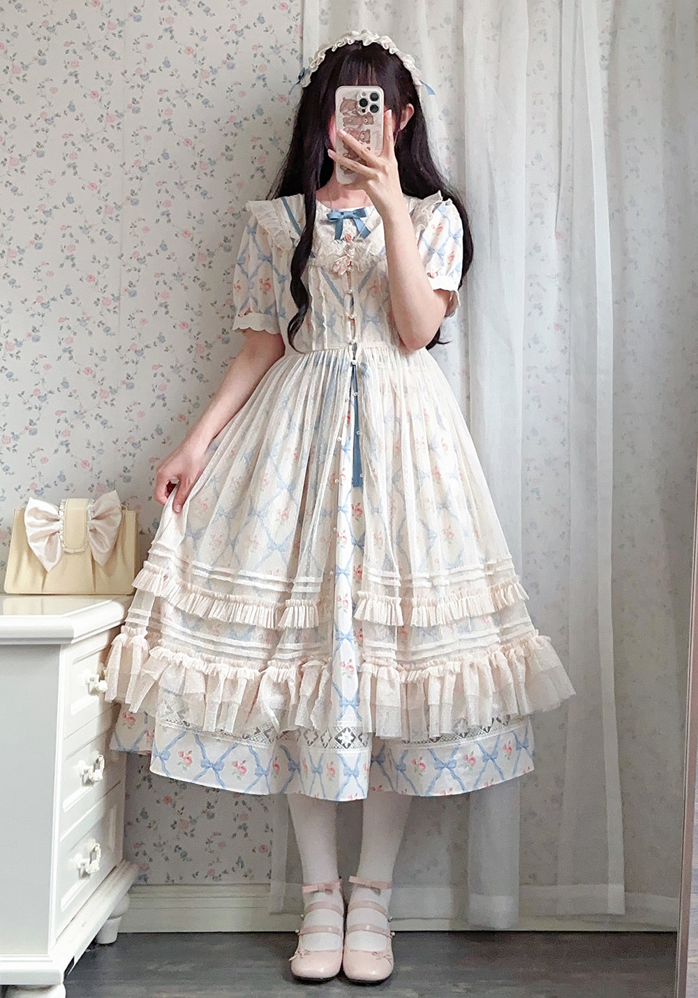 (Buyforme)Miss Point~Happy Summer Elegant Lolita Floral OP Dress 17704:244728