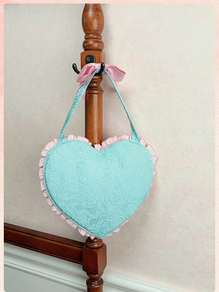 Sweetheart Petal - Color Block Sweet Lolita KC, Heart-shaped Bag 44840:825047