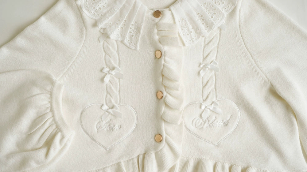 (BFM)Dark Star Island~Sugar Frost~Sweet Lolita Cardigan Knit Embroidered Sweater