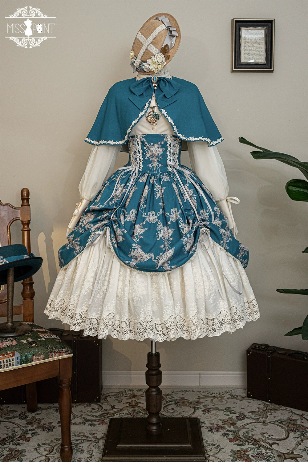 (BFM)Miss Point~Customized Vintage Lolita Skirt Elegant Pullover Fishbone SK 31464:363068