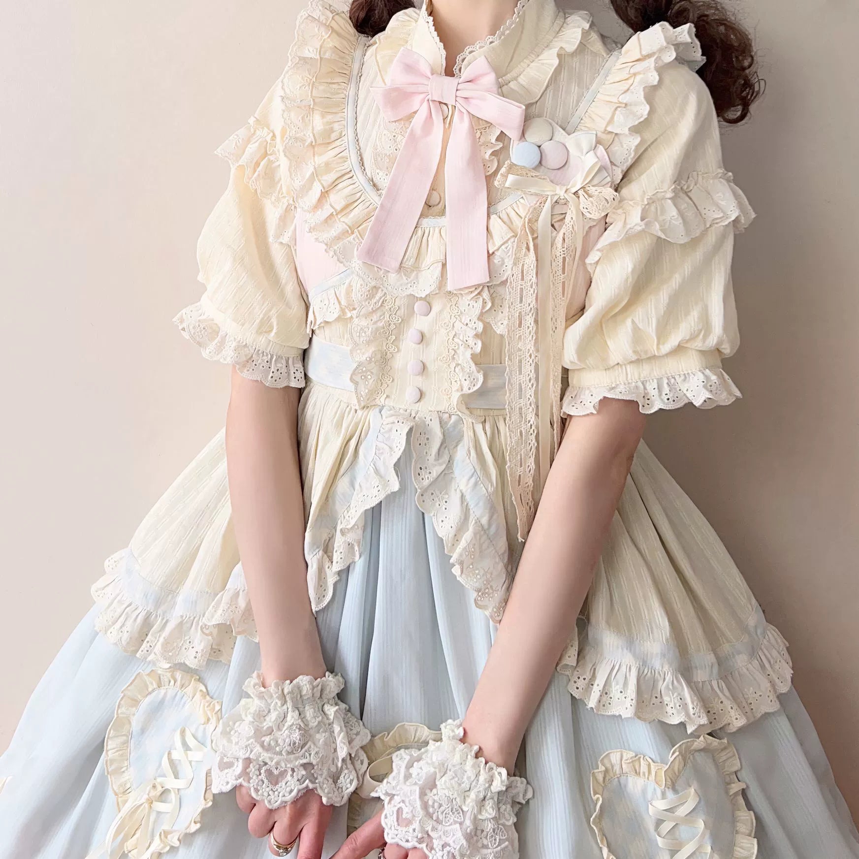 Uncle's Workshop - Dreamy Macaron - Sweet Lolita JSK Dress Solid Color Shirt
