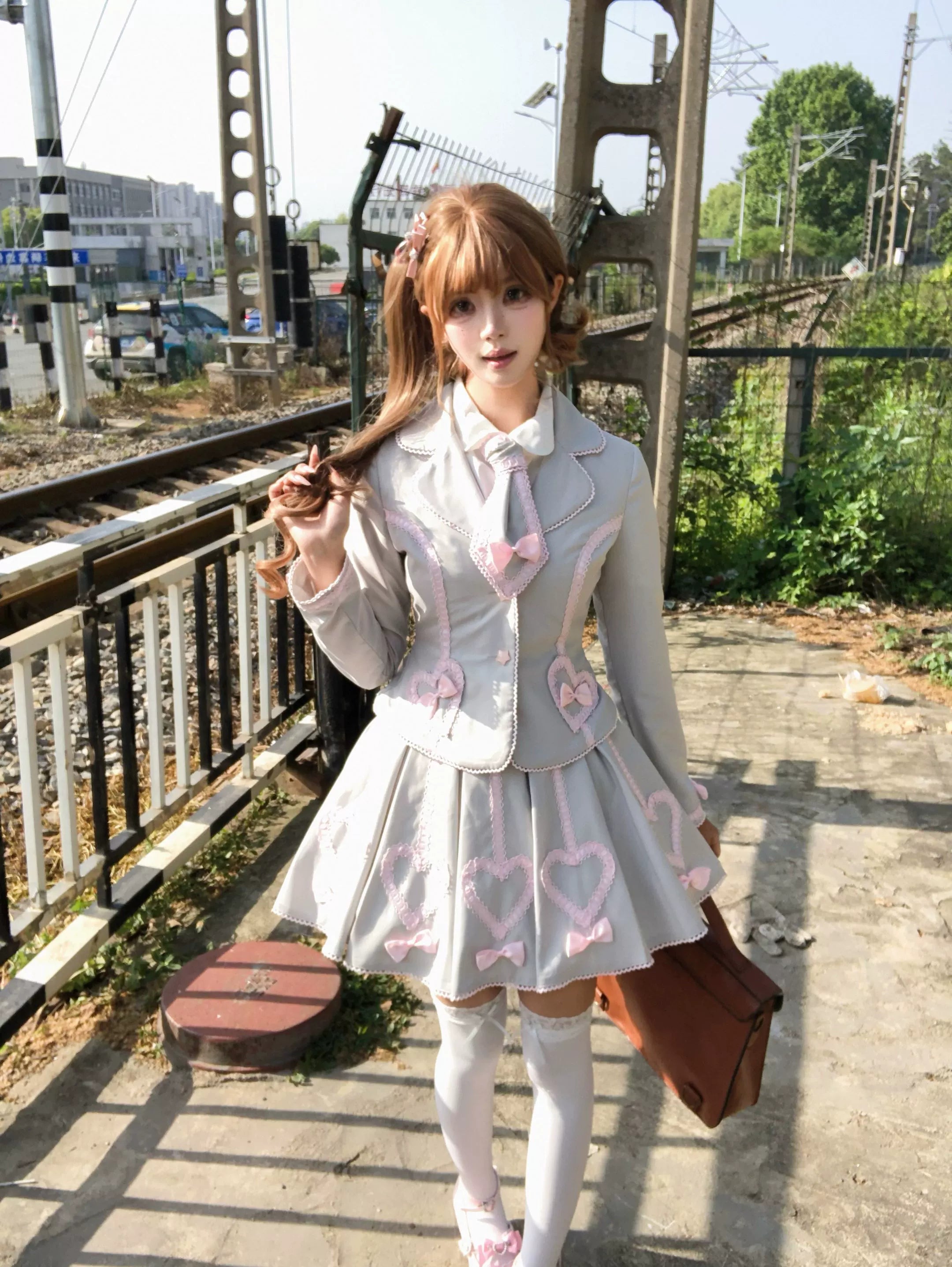 Promise After Class - Old School Lolita Fitted Blazer & Pleated Skirt Set 45492:849793