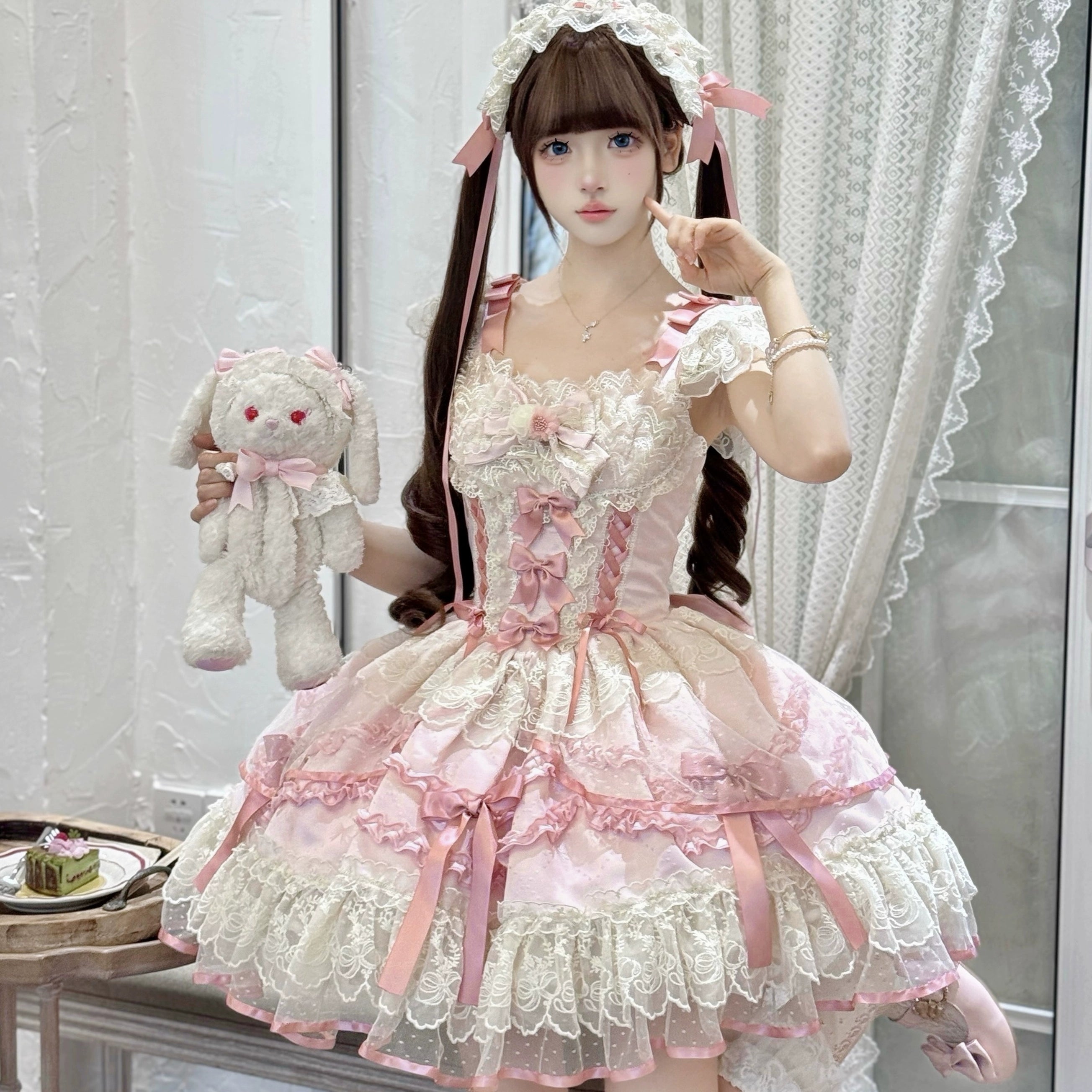 Sugar Girl - Dreamy Butterfly - Ballet-style Sweet Lolita JSK Dress With Large Bow Trailing