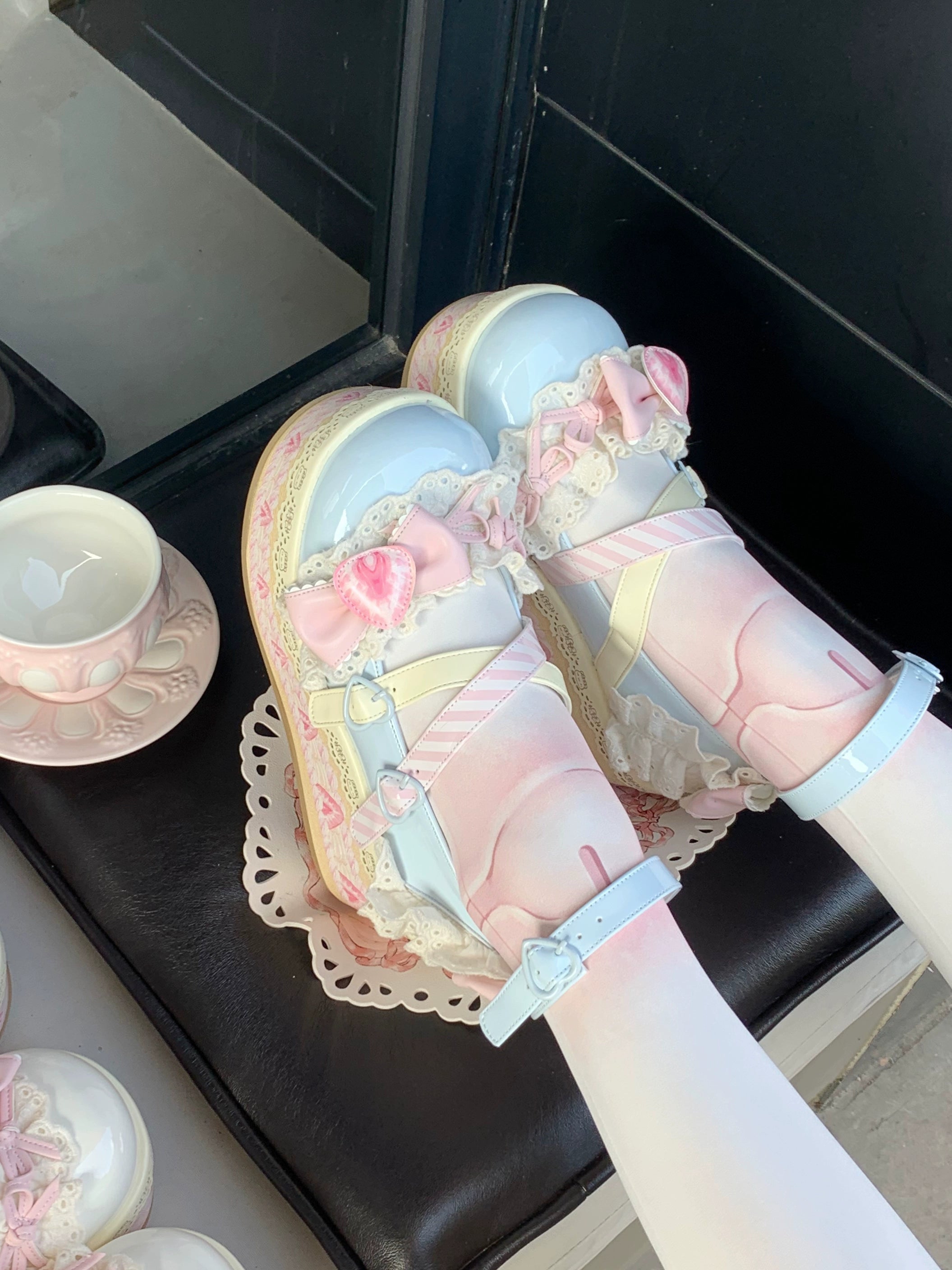 Aimee - Strawberry Limited - Sweet Lolita Platform Shoes Girlish Shoes 40588:668506