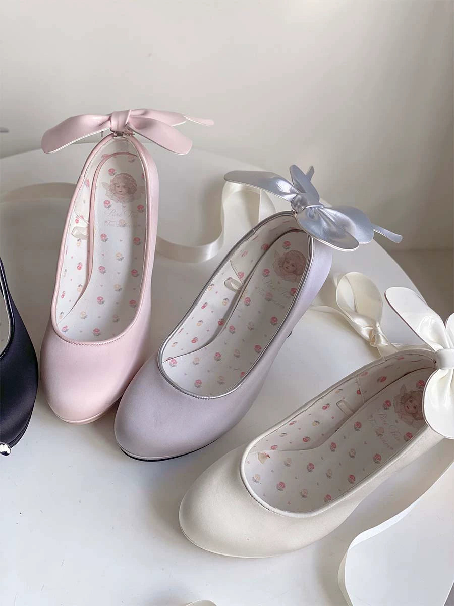 Pure Tea For Dream~Butterfly Specimen~Ballet Style Lolita Shoes Elegant Platform Lolita Heels 40134:650348