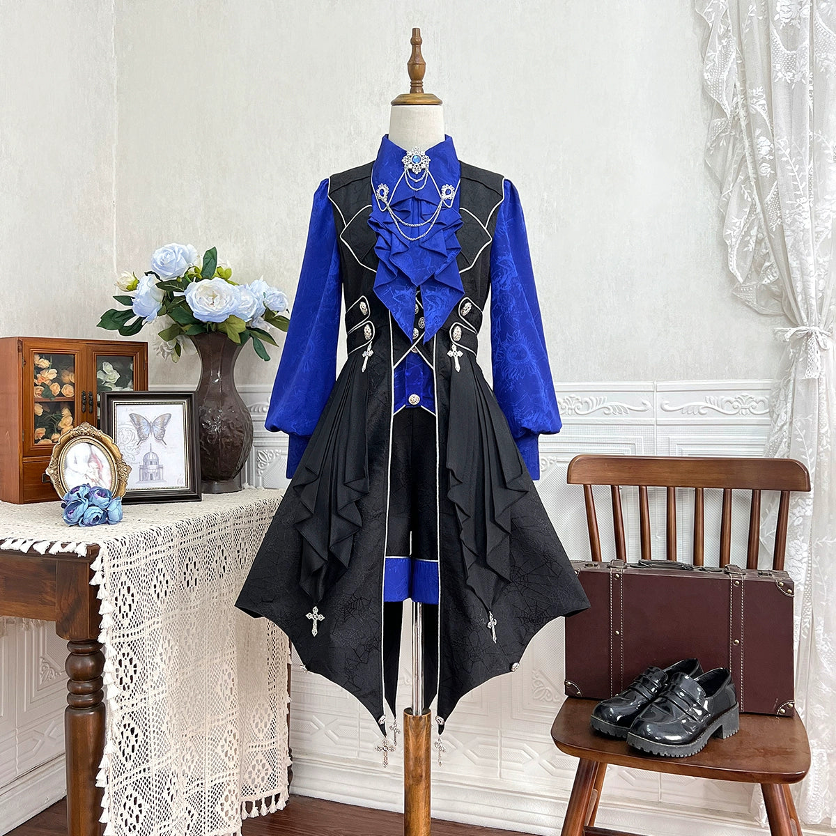 Your Princess - Knight's Code - Jacquard Ouji Fashion Vest Set, Detachable Jabot (L M S XL) 44350:805338