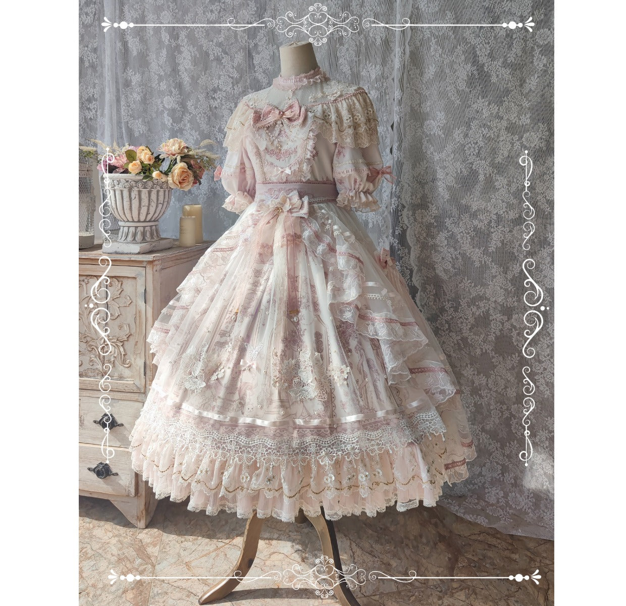 Garden Cat~Sunset Realm Lolita Bride Gorgeous OP FS 15208:197968