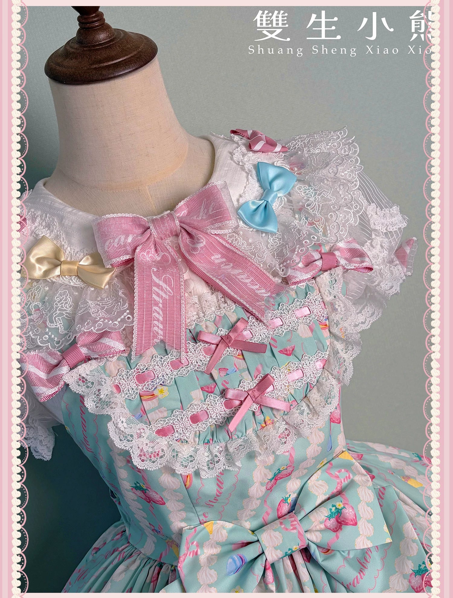 Macaron - Printed Sweet Lolita OP Dress, Old School Lolita JSK Available 45078:833888