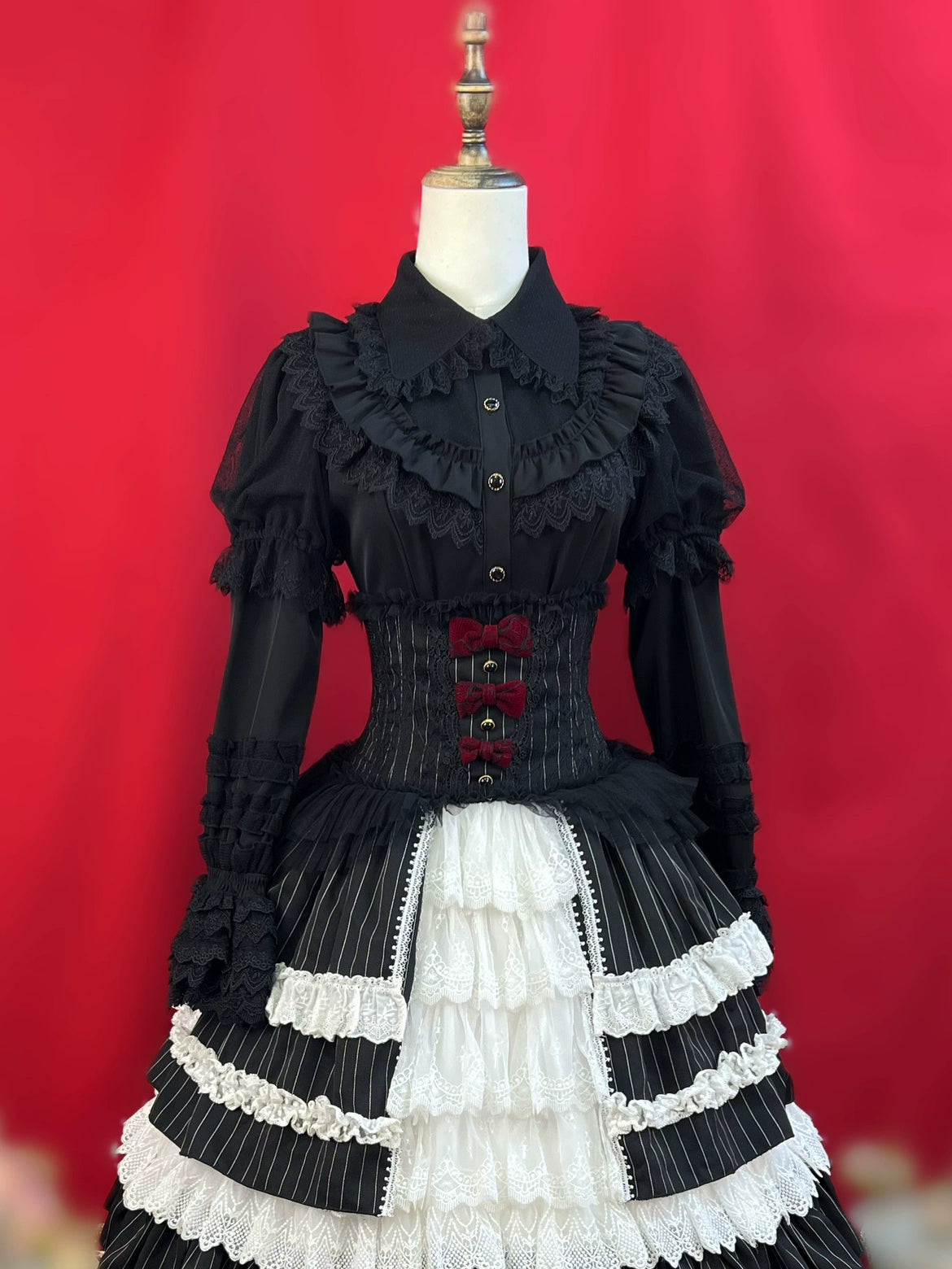 DMFS Lolita~Sweet Lolita Shirt Peter Pan Collar Blouse Detachable Sleeves 40486:660290