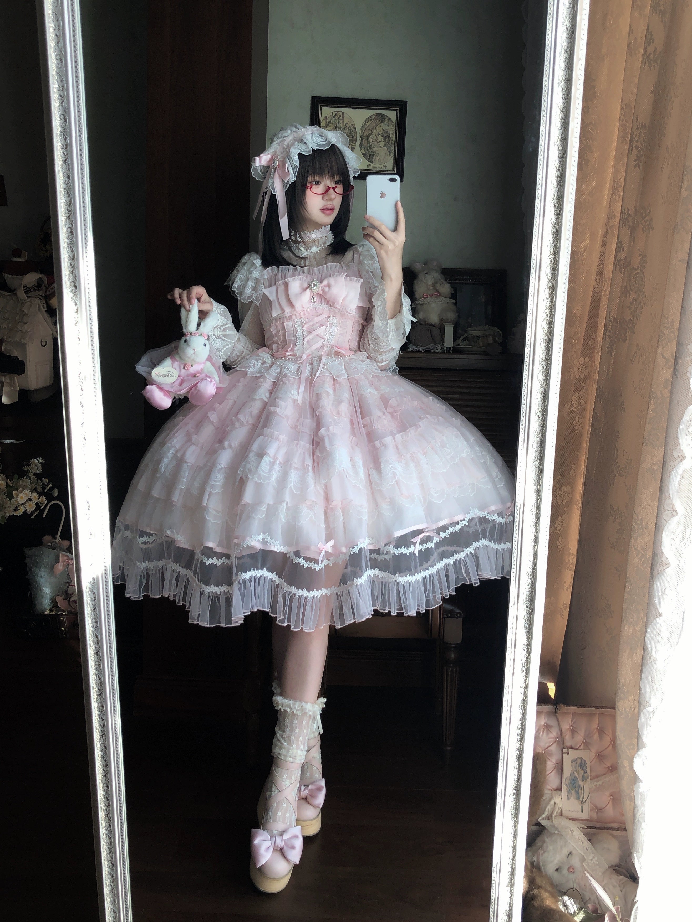 Sugar Girl - Eternal Vow - Weeding Lolita JSK, Detachable Overlay 44248:800950