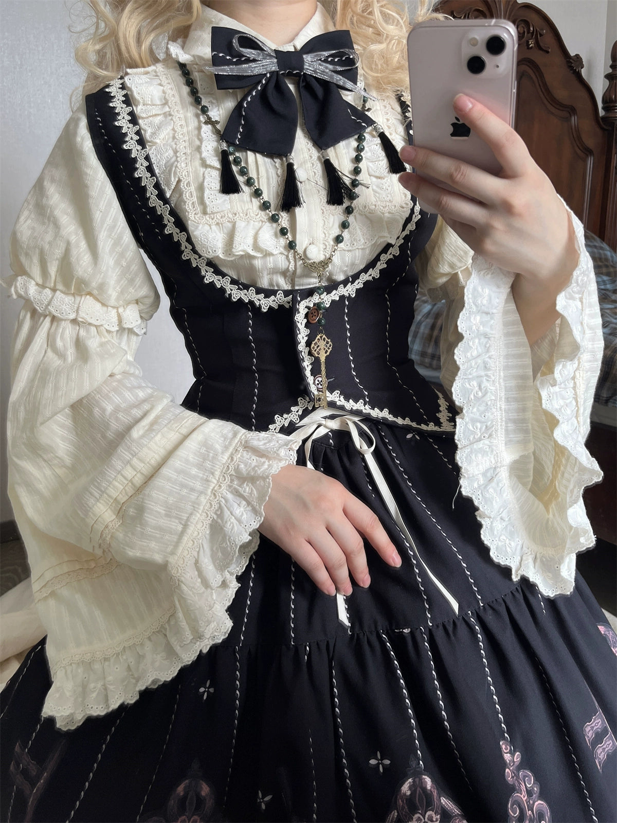 Uncle's Workshop - Secret Key - Classic Lolita Dress Suit, Key Print 43925:790969