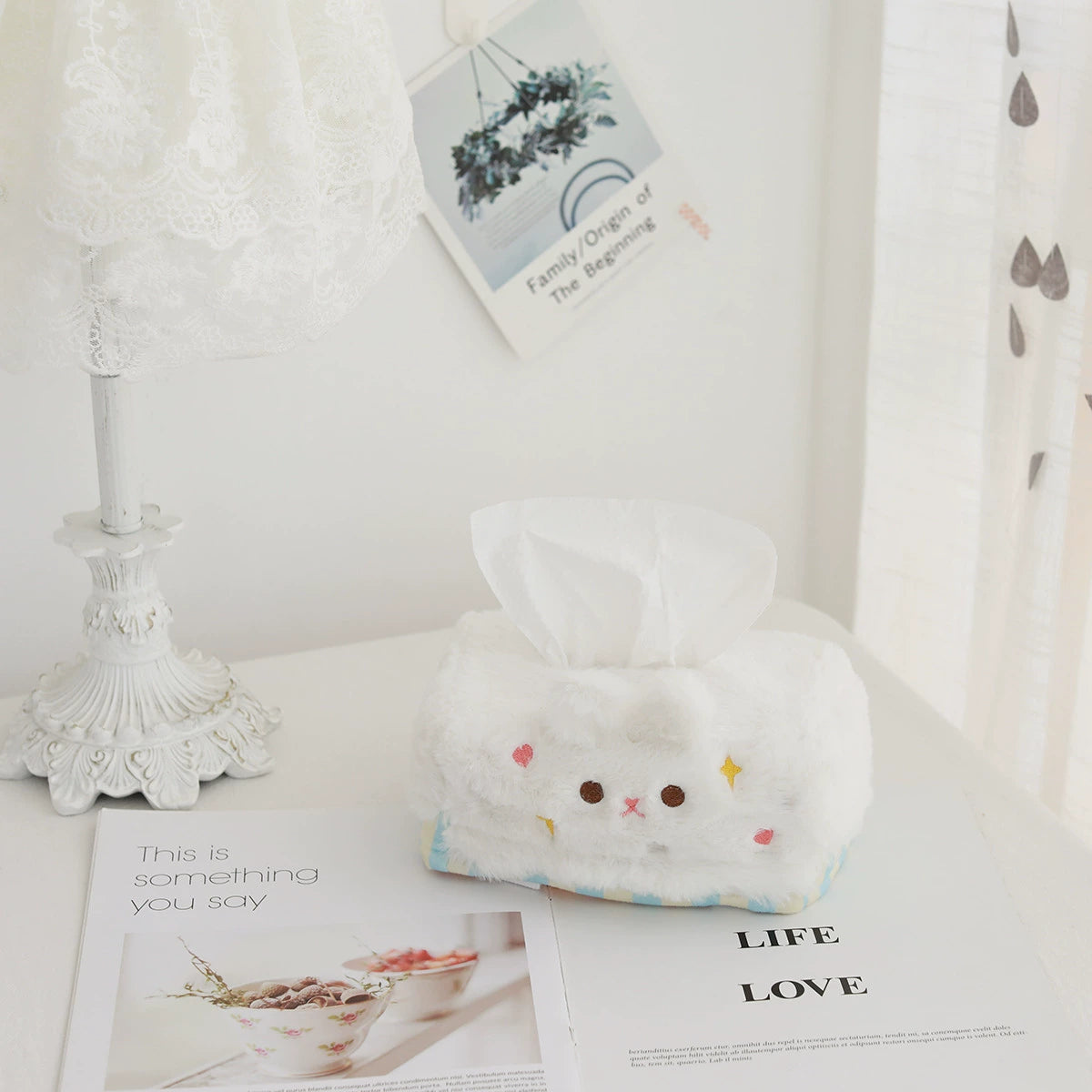 (BFM)PiggyLass~Cute Plush Lolita Bag Rabbit Cake Bag rabbit cake cake tissue box  