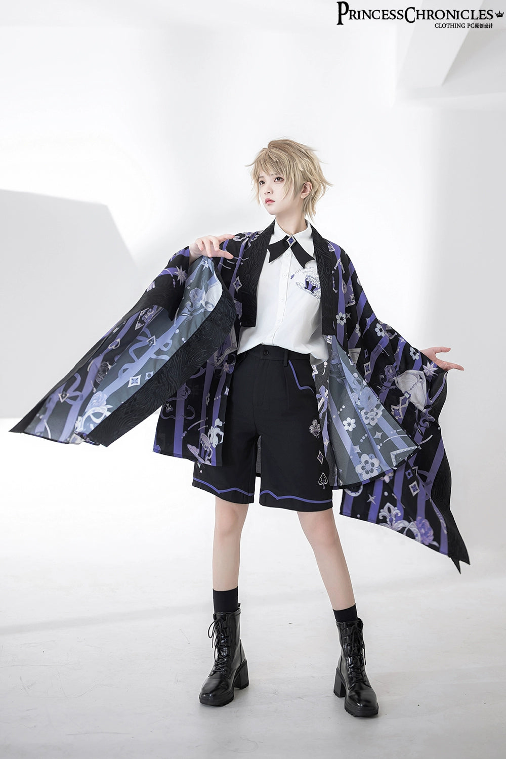 Princess Chronicles - Summer Sunscreen Loose Vintage Printed Haori Outerwear S Coat Only
