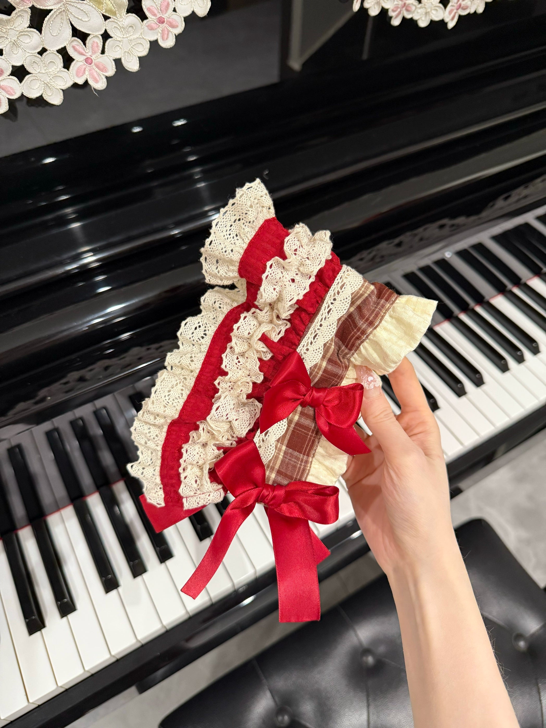 Xiao Ai Qu - Little Red Cloak - Sweet Lolita JSK Set, Rabbit Ear Cape (2XL L M S XL / M)) 44348:805019