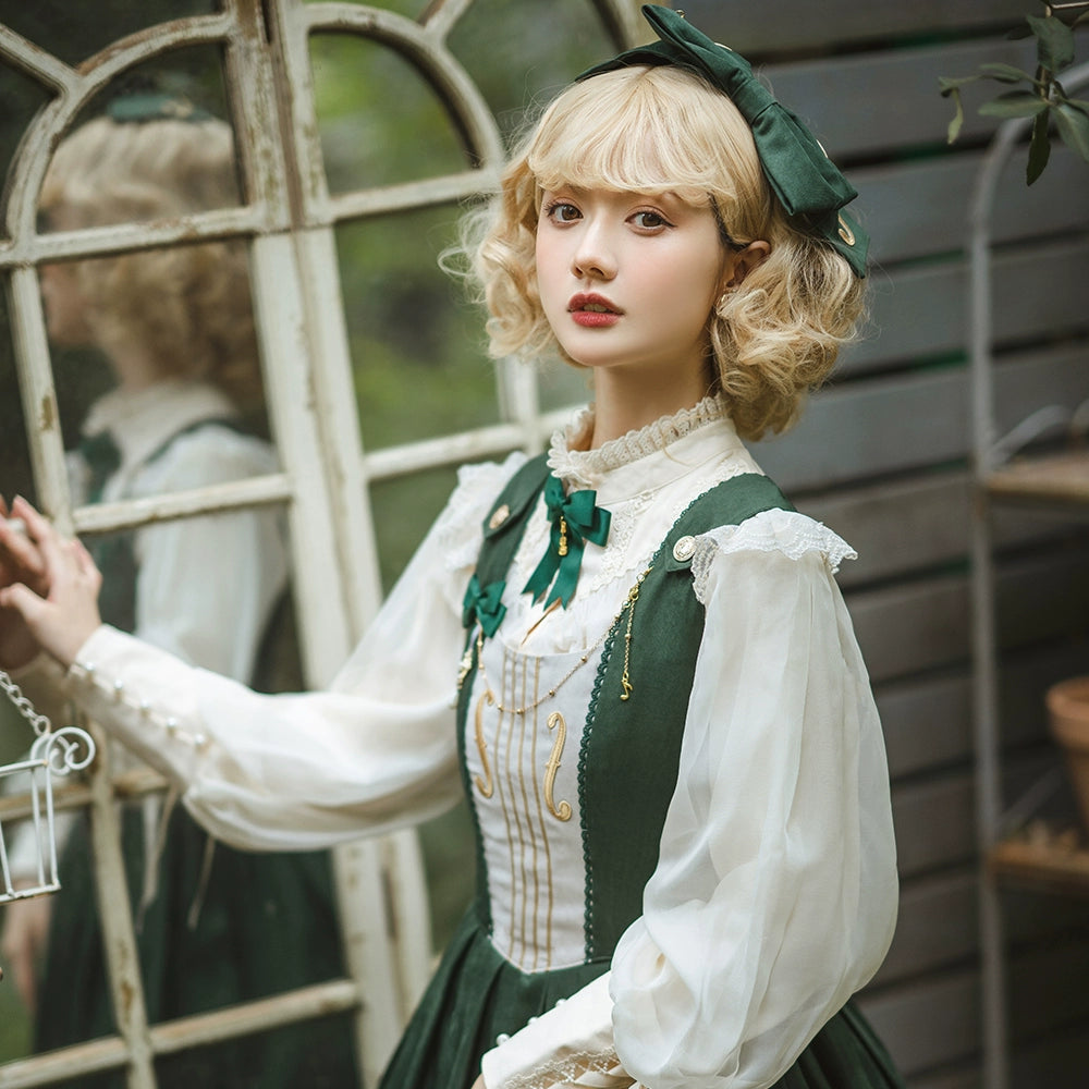 Miss Point~Golden Movement~Elegant Lolita Fishbone Skirt Customized 32242:381468