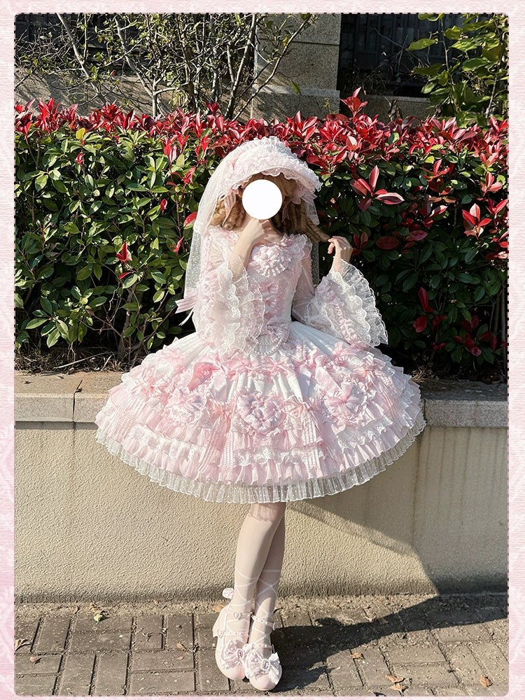 Shuang Sheng Xiao Xiong - Heart of Love - Sweet Lolita Wedding JSK, Bow Details 44306:803199