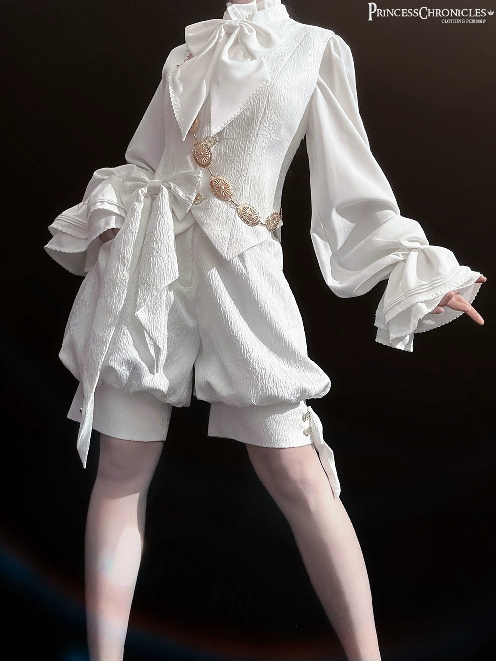 Princess Chronicles - Rabbit Hunting White Moonlight - Retro Ouji Lolita White Vest