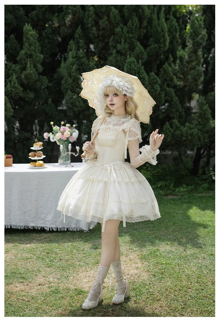 Confession Poem - Classic Lolita Corset JSK Set, Lace & Bows 45145:835919