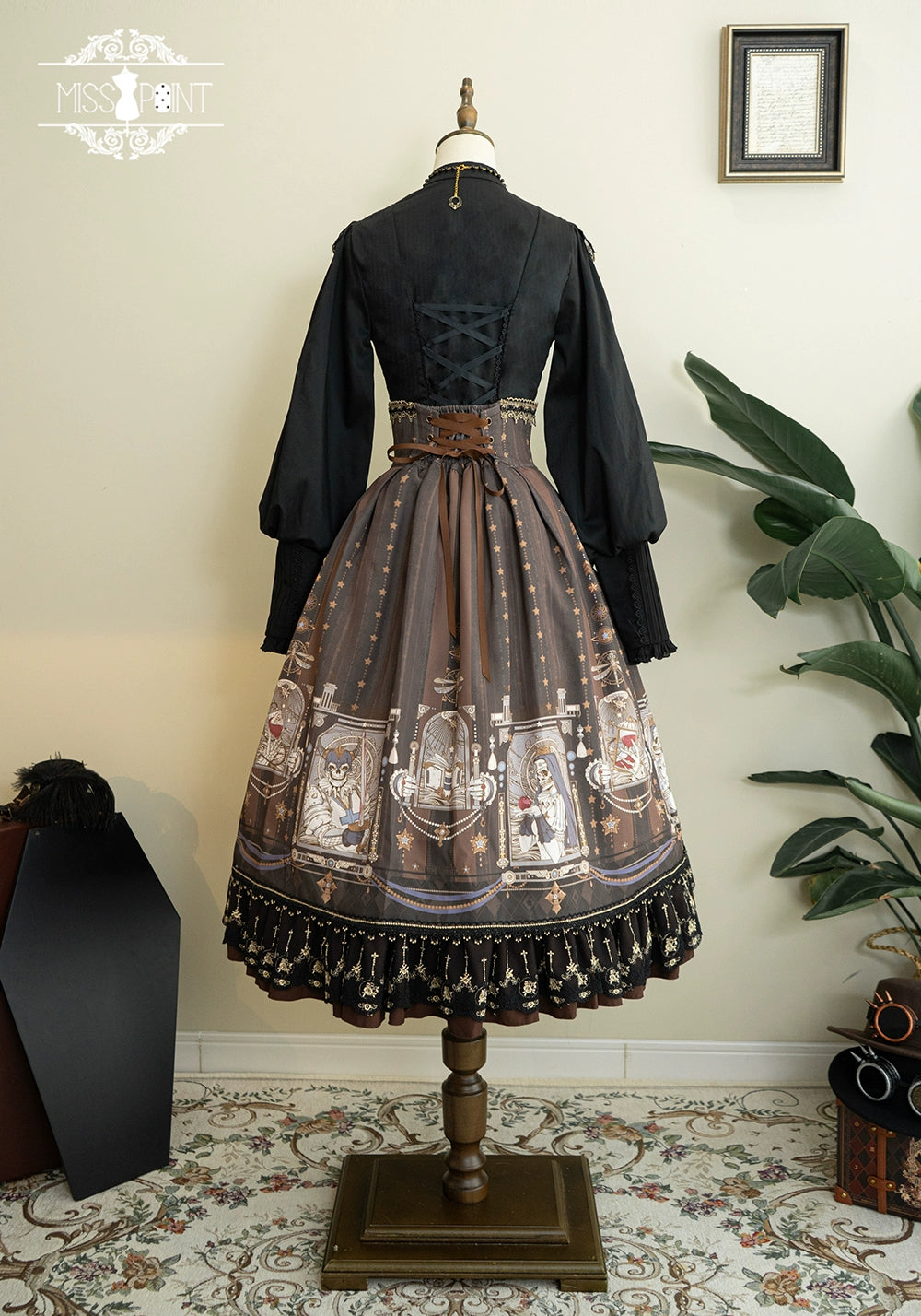 Miss Point - Demon Hunting Notes - Fishbone Gothic Lolita Skirt 33614:433850