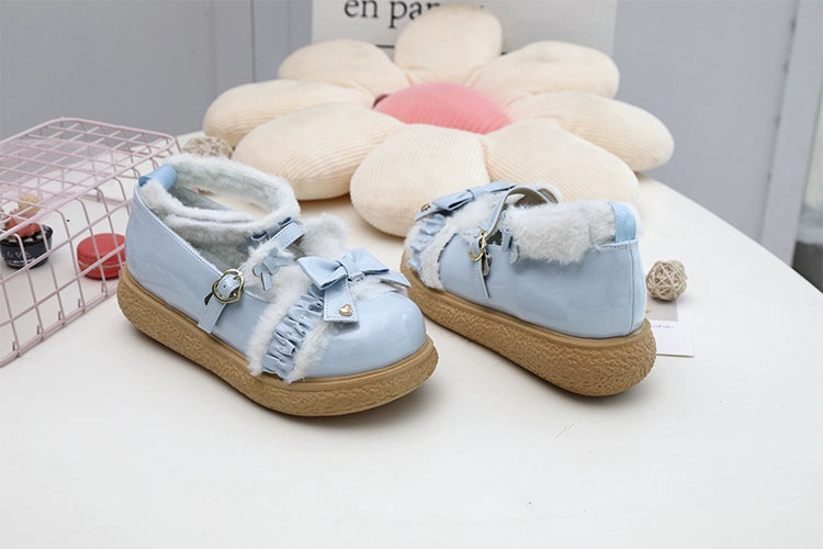 Fairy Godmother~Winter Girly Lolita Shoes Lolita Ankle Strap Shoes 32692:401894