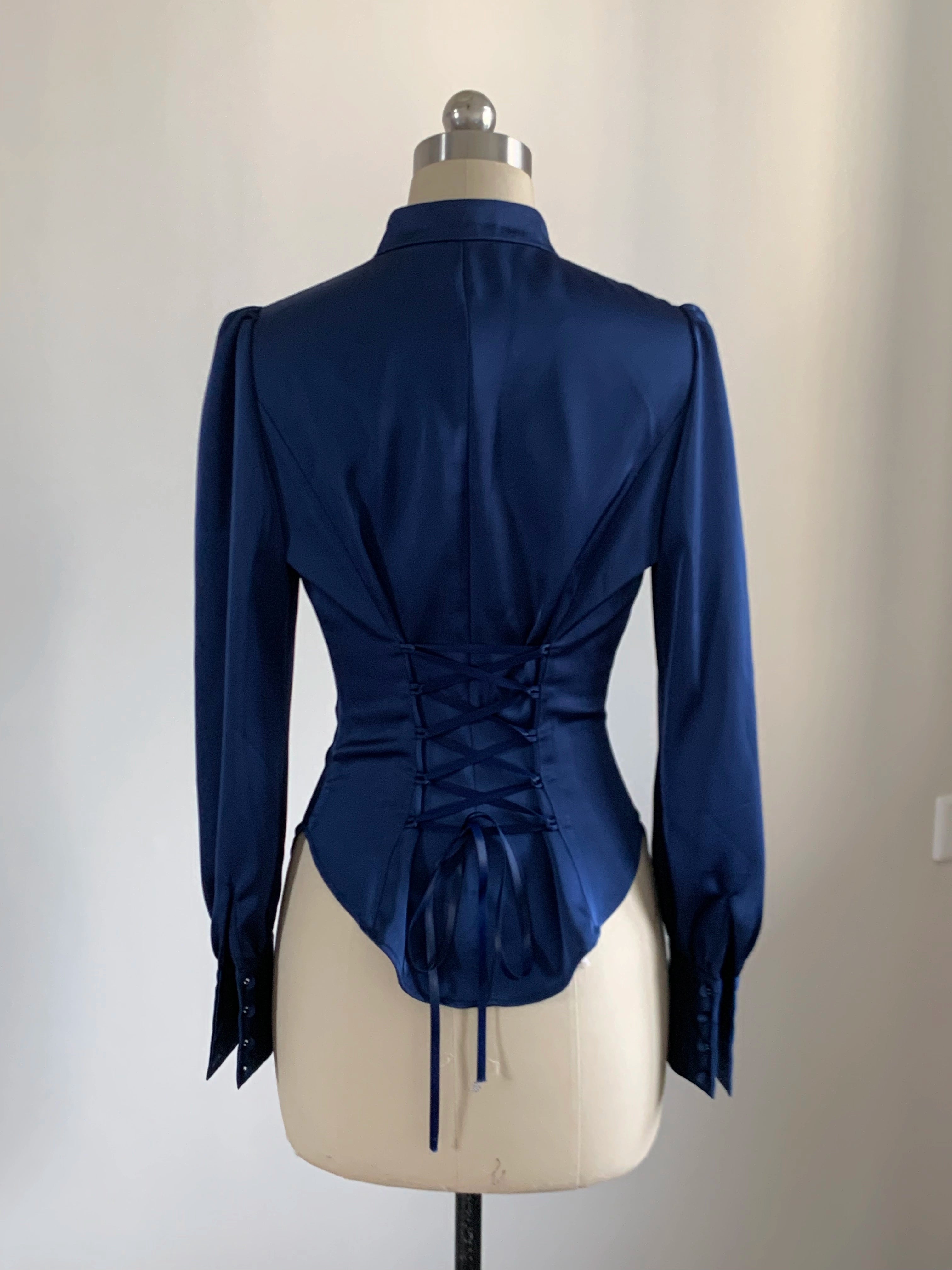 LetterfromGod - Night Guardian - Acetate Ouji Lolita Shirt With Split Hem/Adjustable Strap