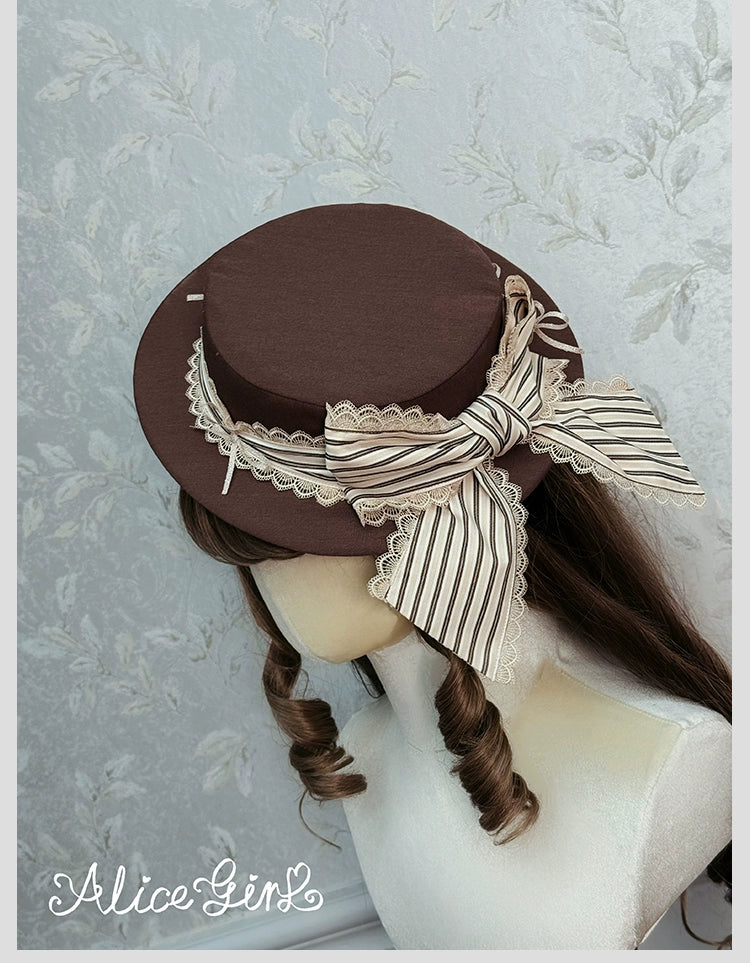 Alice Girl - Duke of Victoria - Classic Lolita Top Hat & Brooch 44095:795445