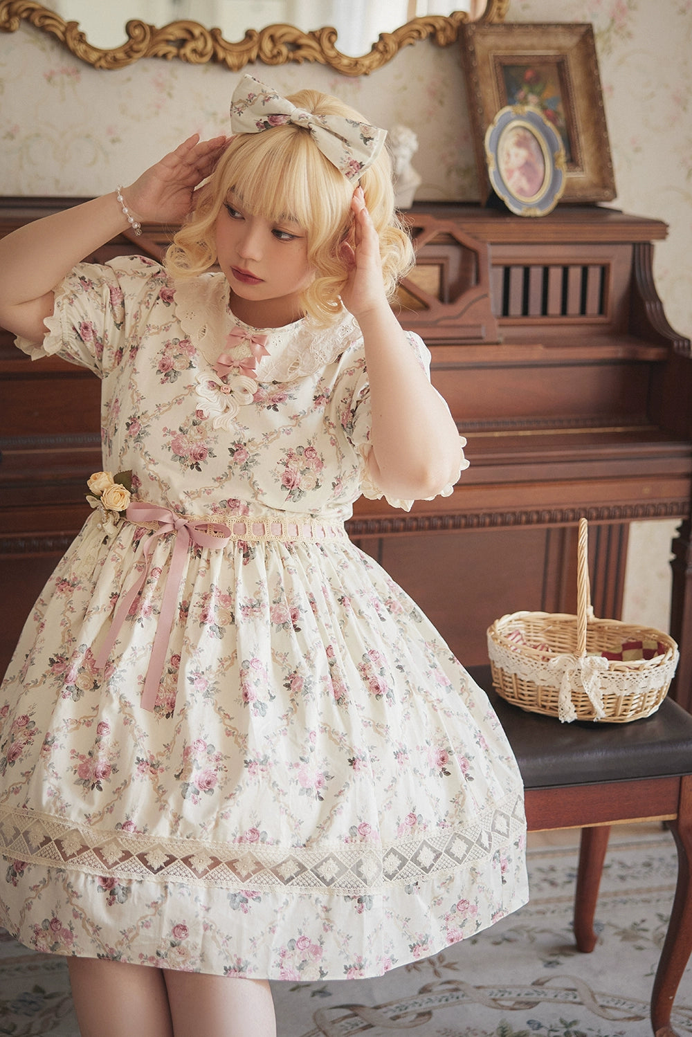 Miss Point~Customized Elegant Lolita OP Dress Cute Daily Girl Short Lolita Dress 35670:519614