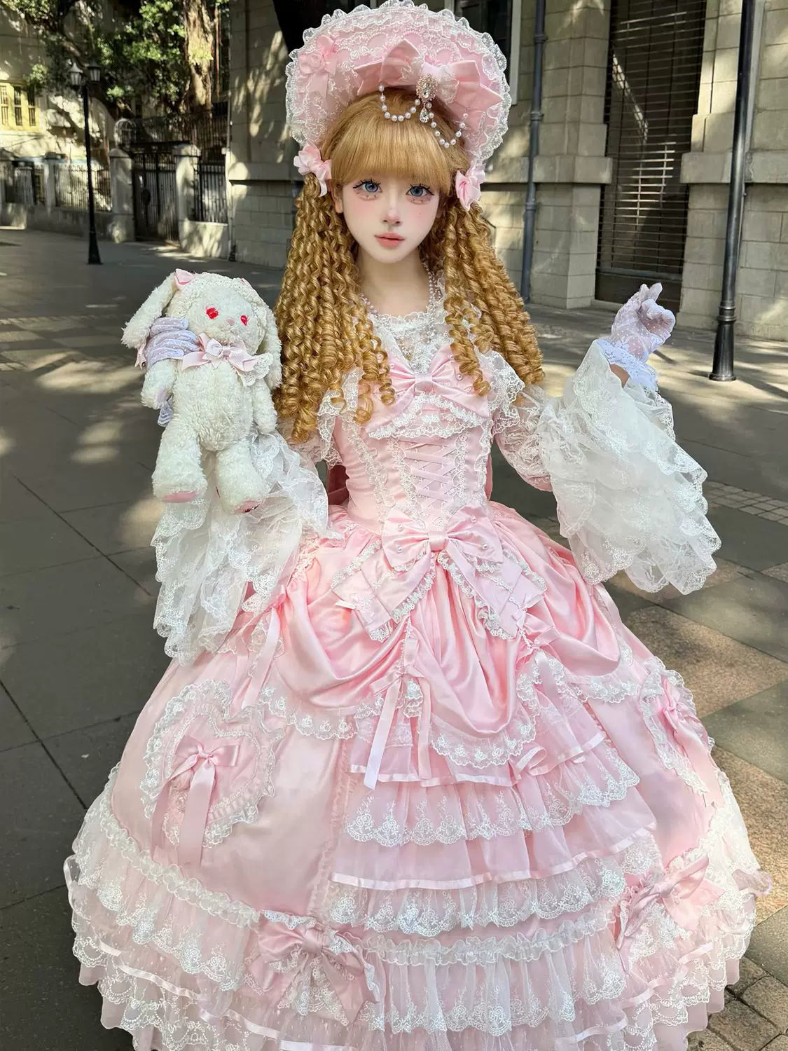 Drapery Poem - Sweet Wedding Lolita JSK Dress, Long Tiered Skirt