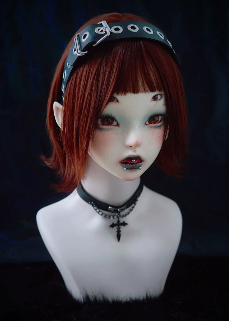 Strange Sugar~Gothic Lolita KC Faux Leather Punk Lolita Hair Accessories 36648:533398