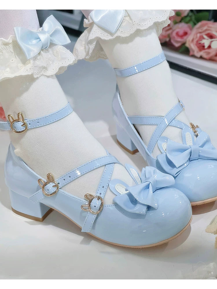 Baby Bunny - Sweet Lolita Chunky Heels Shoes, Bunny Accent