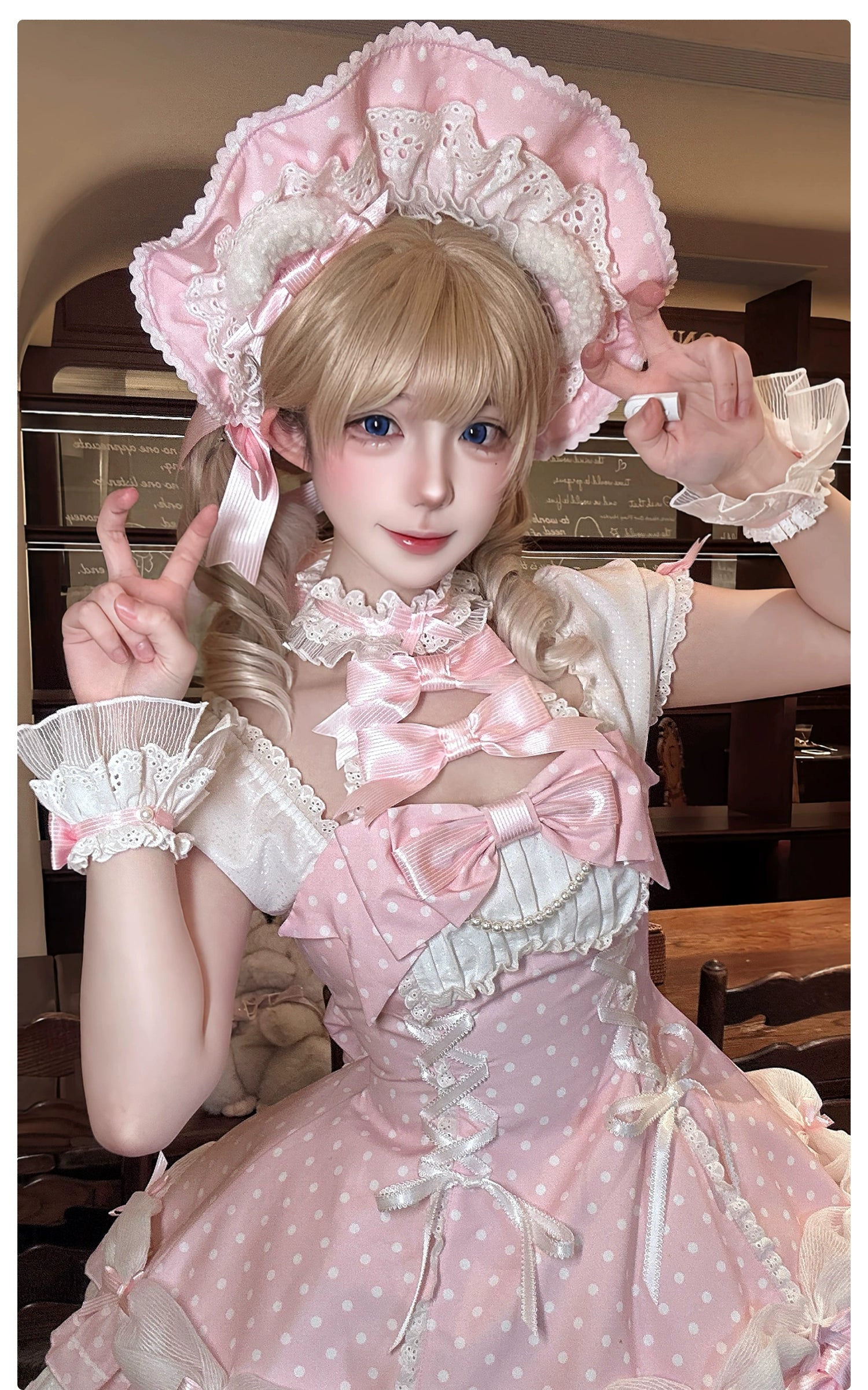 Alice Girl - Old School Polka Dots - Halter Neck Sweet Lolita OP Dress