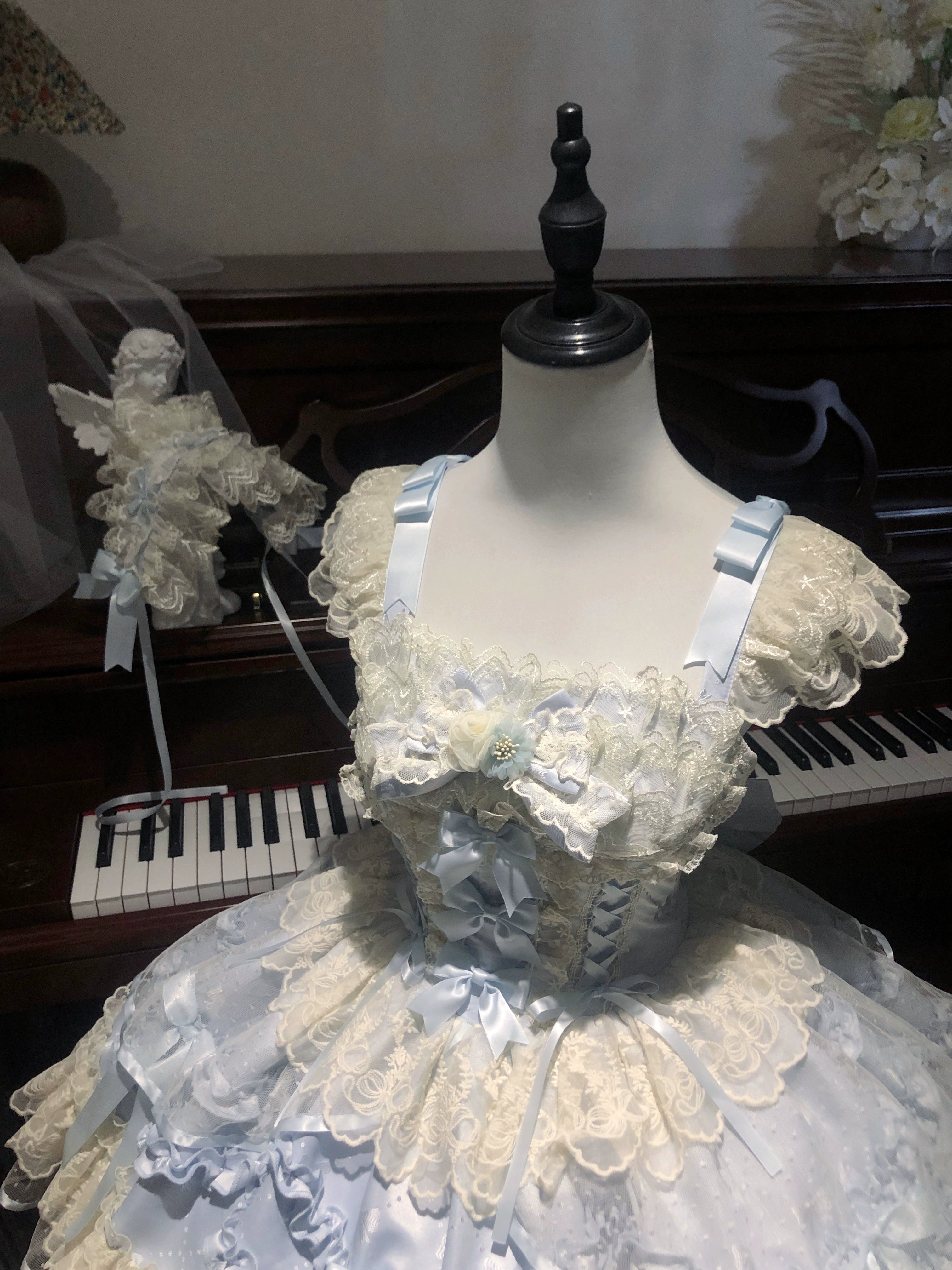 Sugar Girl - Dreamy Butterfly - Ballet-style Sweet Lolita JSK Dress With Large Bow Trailing Pink - Signle JSK Only S