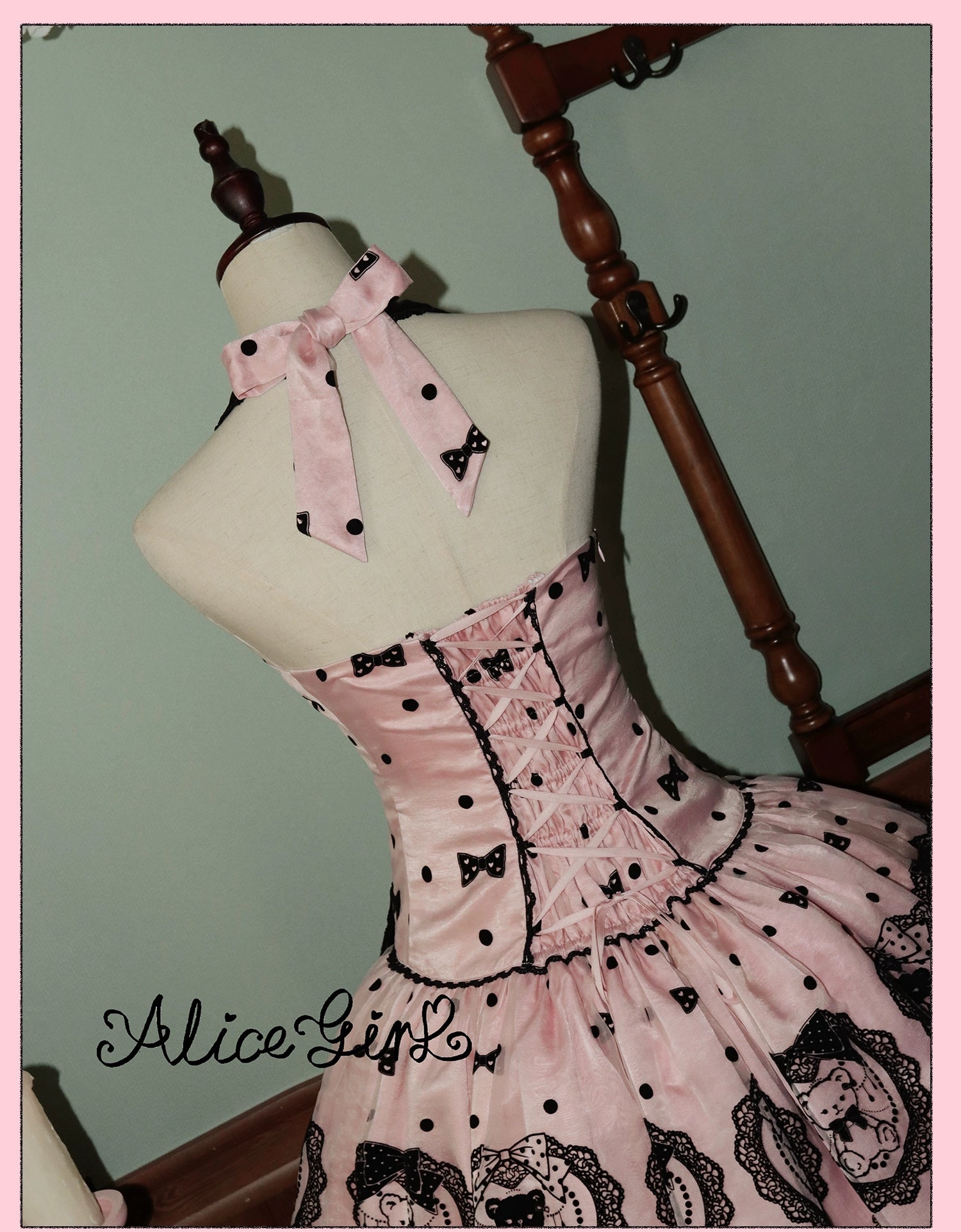 Alice Girl - Brown Sugar Bear - Printed Sweet Lolita Dress, Multiple Styles 43697:783314