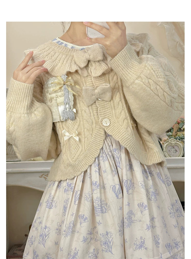 Napoleon Pastry - Sweet Lolita Cardigan, Detachable Bows