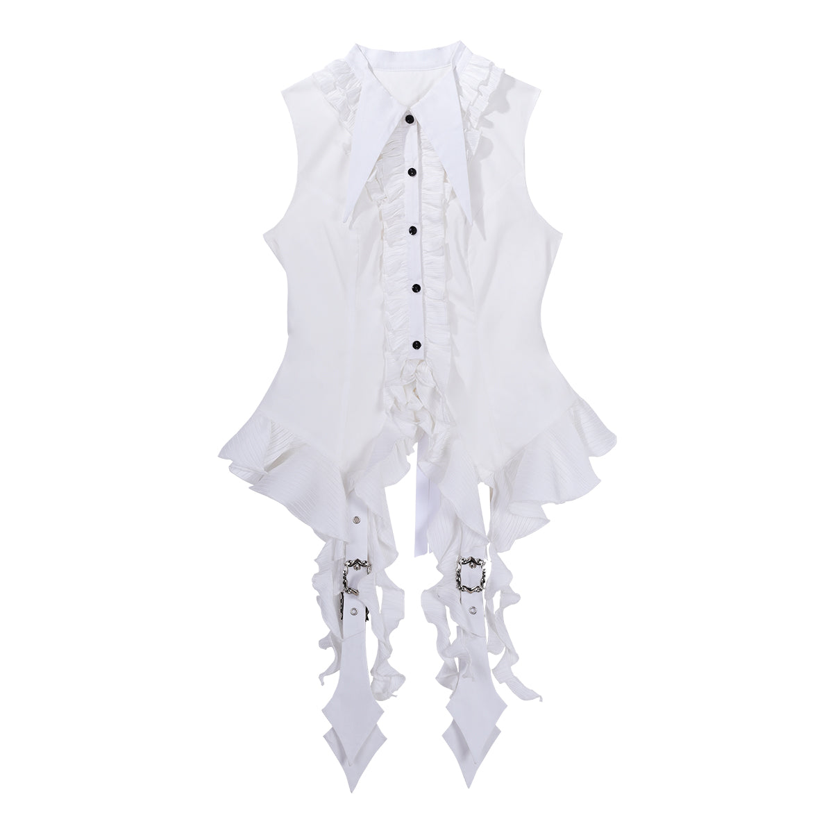 Designer's Gift - Shard Gem - Gothic Lolita Skirt Set with Sleeveless Shirt & Short Jacket Shirt Only S