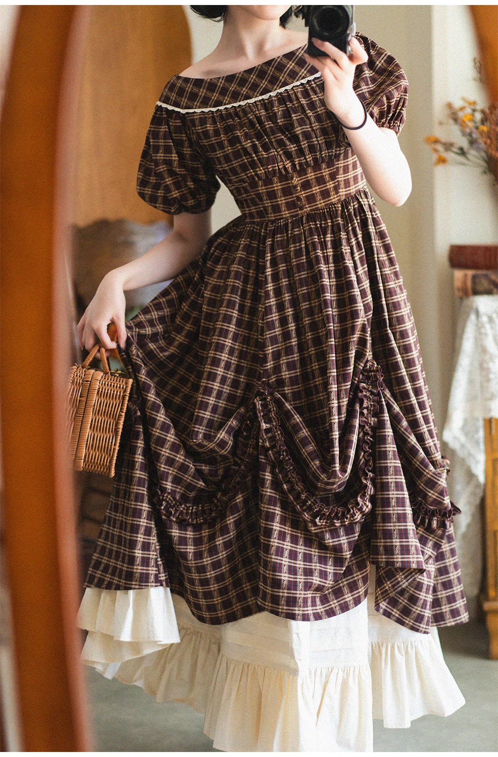 Classic Lolita Cotton Underskirt, Ruffles Hem