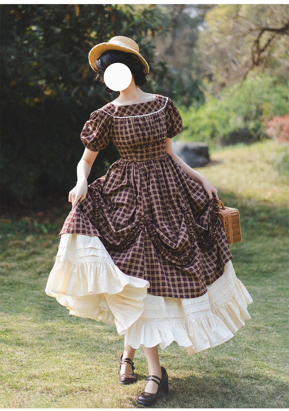 Classic Lolita Cotton Underskirt, Ruffles Hem