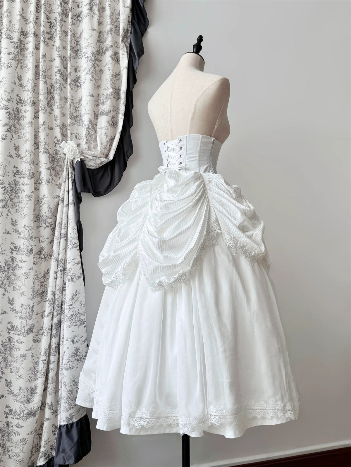 Muppet Mind Ben - Dreaming - Gothic Lolita Skirt Fishbone Long Skirt Ruffled Hem 36858:608370