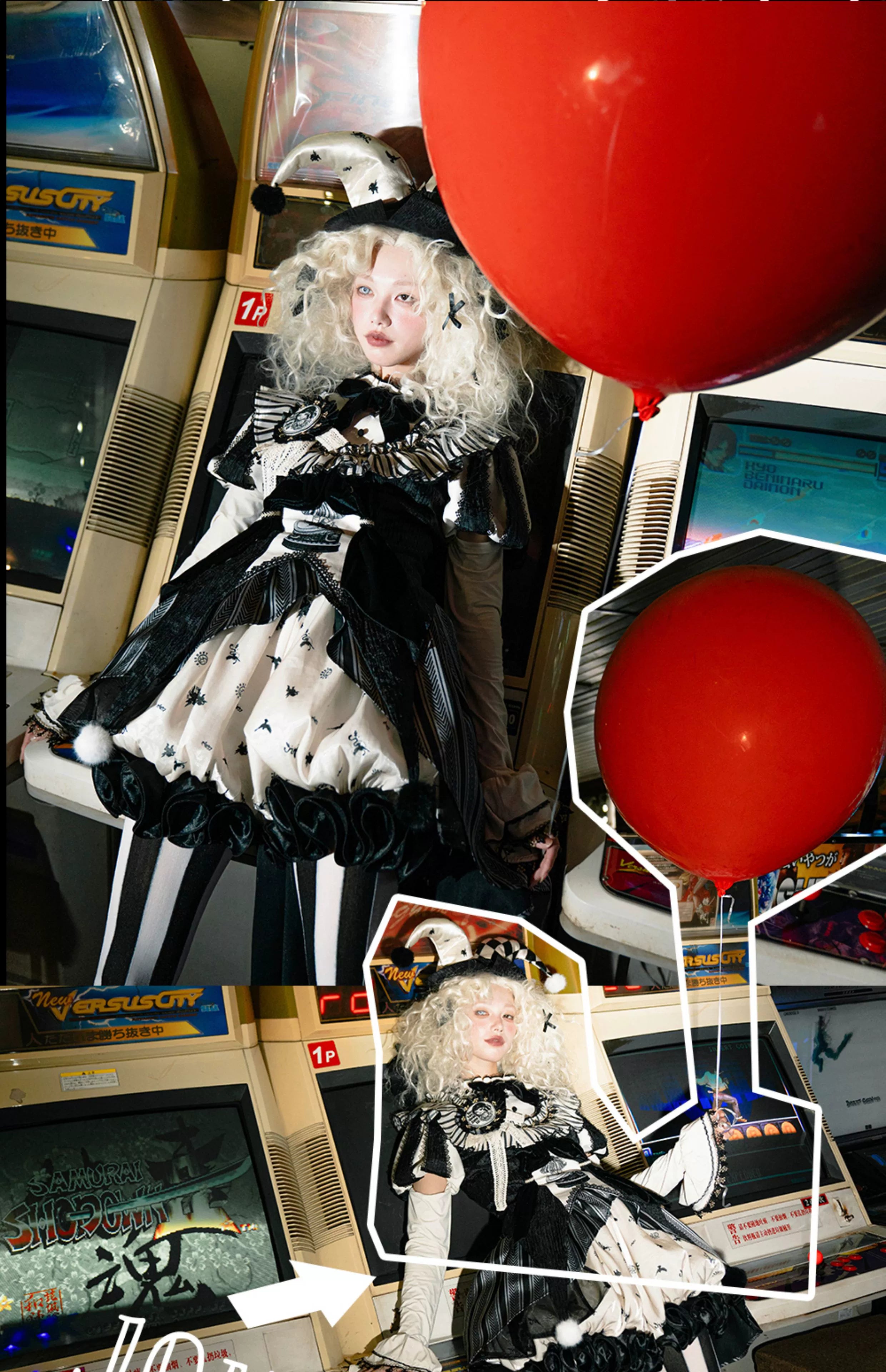 LizBird - Bizarre Toy Box - Halloween Gothic Lolita Skirt Suit Goth Shirt and Bloomers 41912:718274