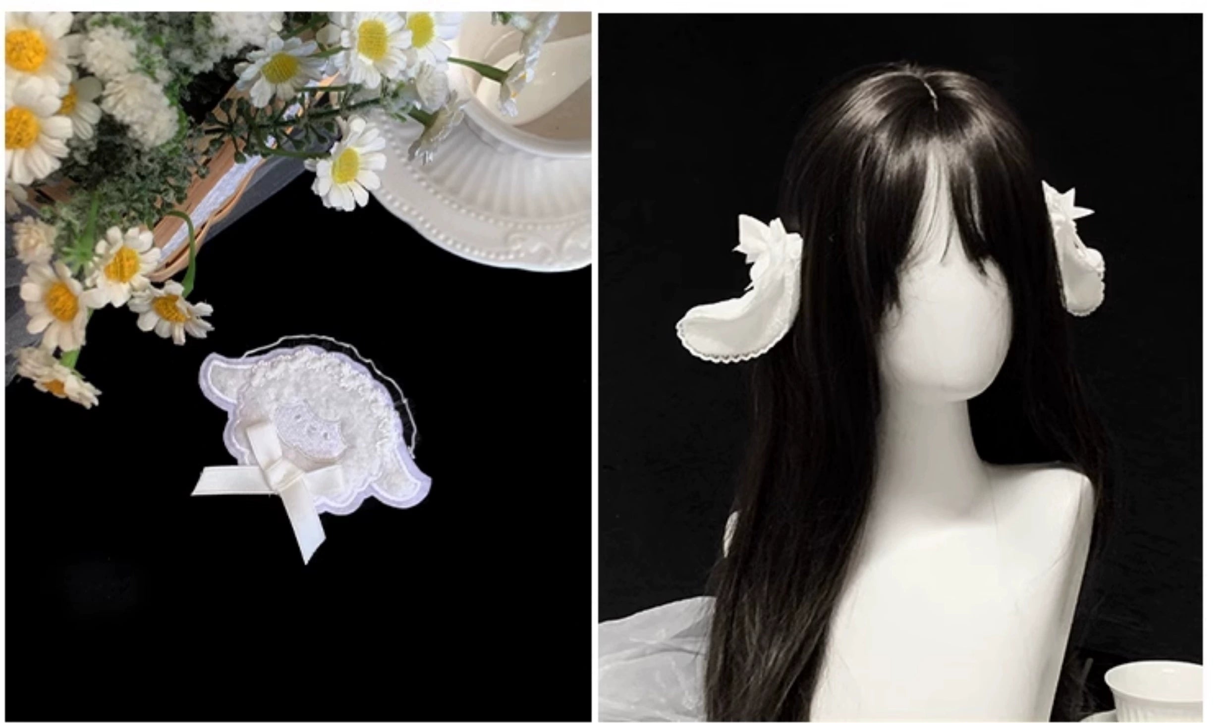 With PUJI - Puppet Box - Kawaii Lolita Bag Lamb Kitten Detachable Bag Dress Hat 40976:682392