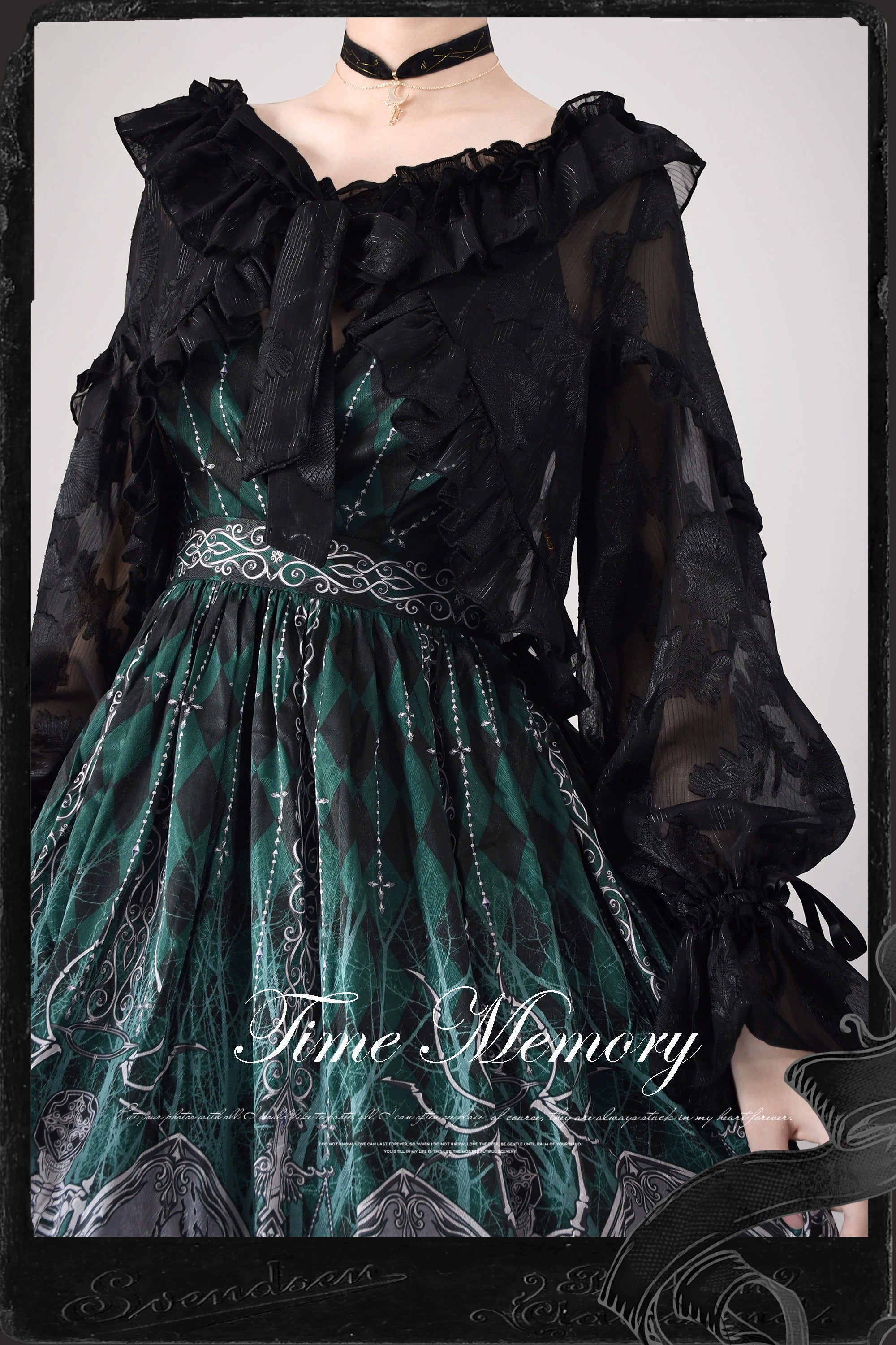 Time Memory~Xianbei~Sweet Lolita Chiffon Lantern Sleeve Cardigan with Bow 34598:463126