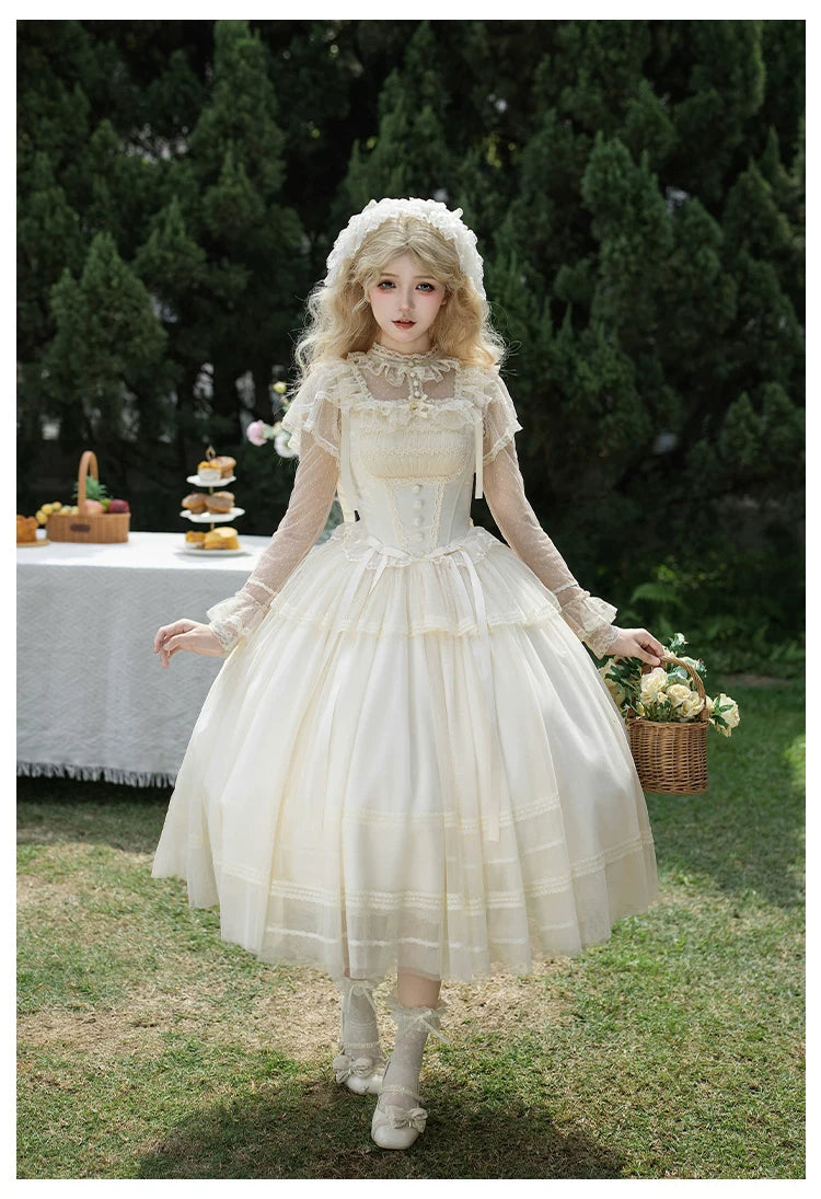 Confession Poem - Classic Lolita Corset JSK Set, Lace & Bows 45145:835929