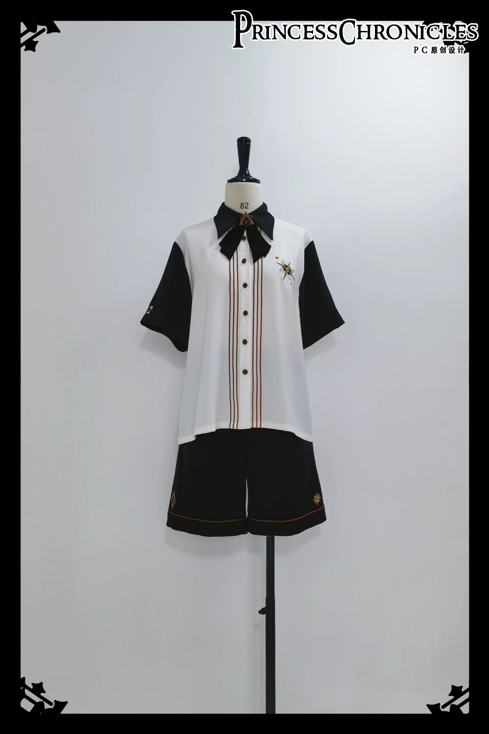 Princess Chronicles - Floral Intoxication - Retro Ouji Lolita Short Sleeve Shirt and Embroidered Shorts Set S Short Sleeve Shirt - pre order