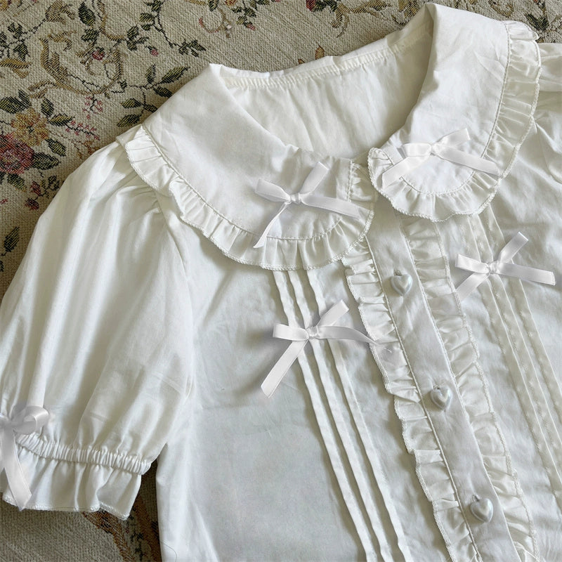 Sugar Girl - Sweet Lolita Blouse Bubble Sleeve Shirt