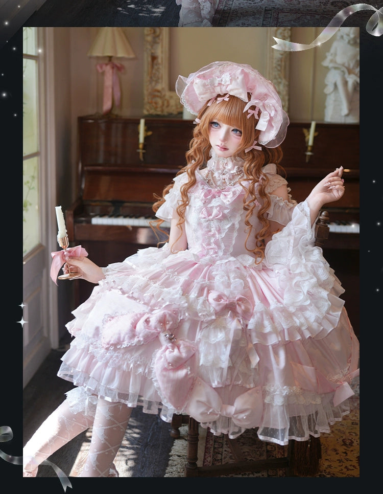 Mengfuzi - Gem Princess - Wedding Sweet Lolita JSK Dress Suit, Side Zipper 44018:792223